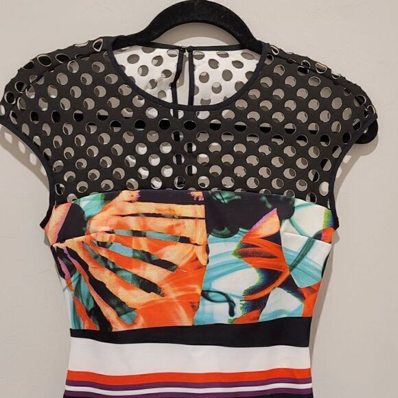 FINAL SALE🌷Clover Canyon Print Bodycon dress size XS - Picture 3 of 13